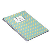 Mint en Gold Faux Glitter-Stippen op maat Notitieboek (Rechterzijde)