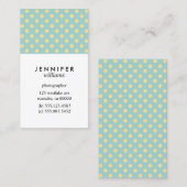 Mint en Gold Faux Glitter Stippen Visitekaartje (Voorkant / Achterkant)