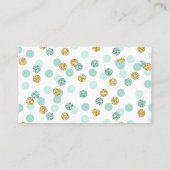 Mint en Gold Glitter Gift Registry Insert Kaarten (Achterkant)