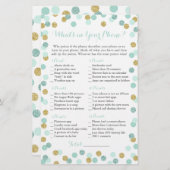 Mint en Gold Glitter Wat zit er in je telefoonspel (Voorkant / Achterkant)