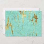 Mint en Gold Marble Photo Save the Date (Achterkant)