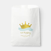 Mint en Gold Princess Birthday Party Bedankzakje (Voorkant)