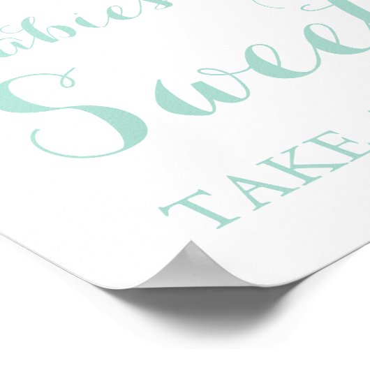 Mint en goudbaby's zijn zoet Neem een Treatbord Poster (Hoek)