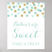 Mint en goudbaby's zijn zoet Neem een Treatbord Poster (Voorkant)