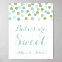 Mint en goudbaby's zijn zoet Neem een Treatbord Poster