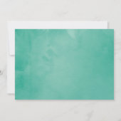 Mint en gouden bloemlichten bruiloft dank u bedankkaart (Achterkant)