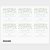Mint en gouden Glitter Baby Bookplate Sticker Labe (Vel)