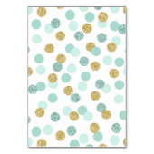 Mint en gouden glitter Breng een boek Kaart Insert (Achterkant)