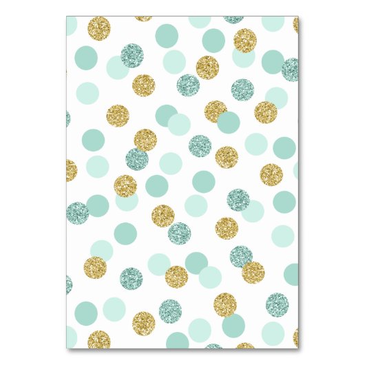 Mint en gouden glitter Breng een boek Kaart Insert (Achterkant)