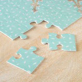 Mint en gouden mandala legpuzzel (Zijkant)