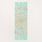 Mint en gouden mandala yogamat (Achterkant)