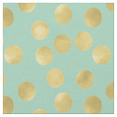 Mint- en goudglitz-Stippen Stof (Close Up)