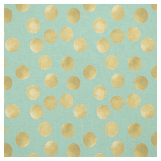 Mint- en goudglitz-Stippen Stof (Swatch)