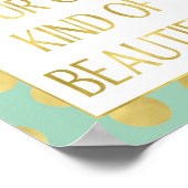 Mint- en goudglitz-Stippen zijn prachtig voor een Poster (Hoek)