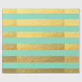 Mint- en goudoliesnijpes bedrukt cadeaupapier (Vlak)