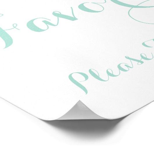 Mint- en goudschoenenavors Neem één teken Poster (Hoek)