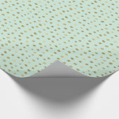 Mint- en goudStippen Cadeaupapier (Hoek)