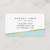 Mint- en goudVisitekaartjes Visitekaartje (Achterkant)