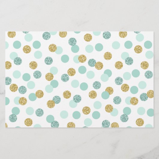 Mint- en goudwensen voor Baby shower voor Baby (Achterkant)