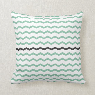 Mint en Gray Chevron Kussen
