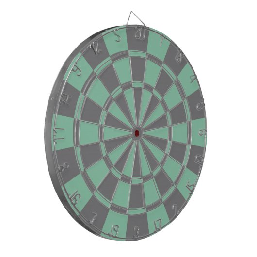 Mint en grijs dartbord (Voorkant Links)