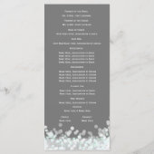 Mint en Grijs Twinkle Lights Wedding Program Programmakaart (Achterkant)