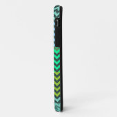 Mint en groen Chevron Zigzag Stripe Pattern Case-Mate iPhone Case (Achterkant/links)