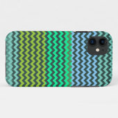 Mint en groen Chevron Zigzag Stripe Pattern Case-Mate iPhone Case (Achterkant (horizontaal))