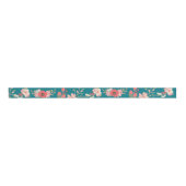 Mint en Koraal Grosgrain Lint (Voorkant)