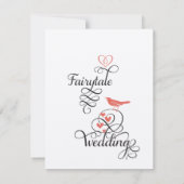 Mint en koraal sprookje bruiloft Save the Date Kaart (Achterkant)