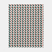 Mint en koraal vervormingspatroon fleece deken (Voorkant)