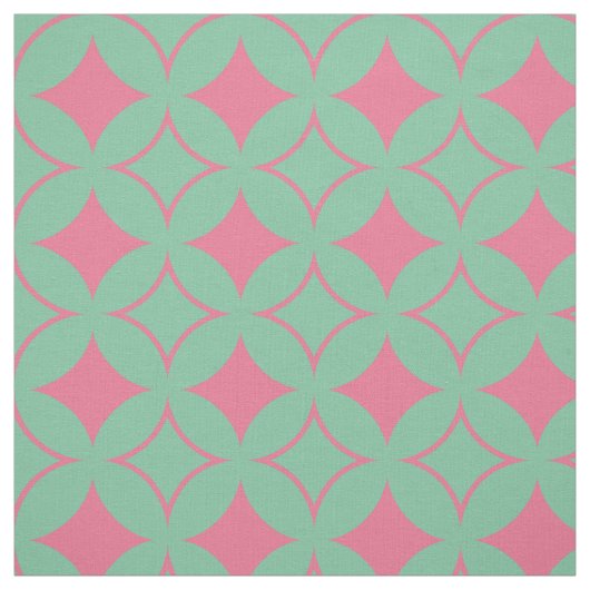 Mint en koraalschilfers stof (Swatch)