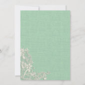Mint en Lacey Ivory Bloemen Kaart (Achterkant)