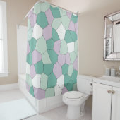 Mint en Lavender Douchegordijn (In situ)
