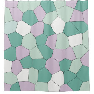 Mint en Lavender Douchegordijn