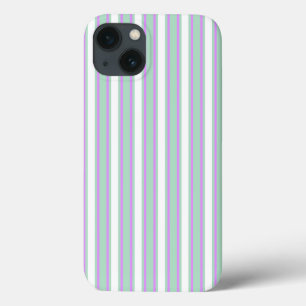 Mint en lila snoep strepen Hoesje-Mate iPhone case