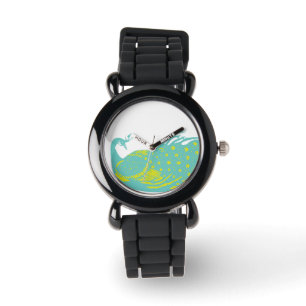 Mint en Limoen Peacock Watch Horloge