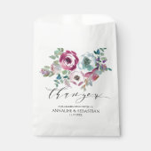 Mint en Mauve floral waterverf bruiloft Bedankzakje (Voorkant)