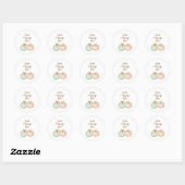 Mint en pappel pumpkin Uw bericht hier Sticker (Vel)