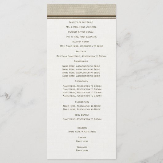 Mint en Peach Gerbera Daisy Wedding Program Programmakaart (Achterkant)