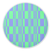 Mint en Periwinkle Abstracte dressoir en lade Keramische Knop (Voorkant)