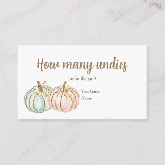 Mint en perkamentpompoen hoeveel eenheden er zijn informatiekaartje (Voorkant)