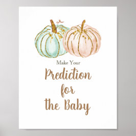 Mint en perkamentvoorspellingen voor baby Poster
