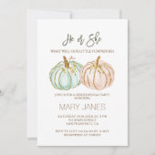 Mint en perzik pompoen Geslacht onthullen Kaart (Voorkant)