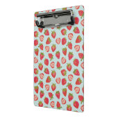 Mint- en Rode zomeraardbeienpatroon Mini Klembord (Angled2)