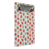 Mint- en Rode zomeraardbeienpatroon Mini Klembord (Schuin)