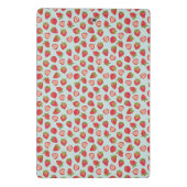 Mint- en Rode zomeraardbeienpatroon Mini Klembord (Achterkant)