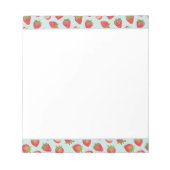 Mint- en Rode zomeraardbeienpatroon Notitieblok (Voorkant)