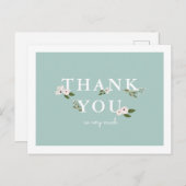 Mint en Roze Baby shower Dank u Briefkaart (Voorkant / Achterkant)