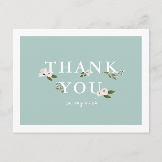 Mint en Roze Baby shower Dank u Briefkaart (Voorkant)